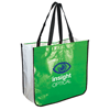 TO4708-EXTRA LARGE RECYCLED SHOPPING TOTE-Lime Green/White